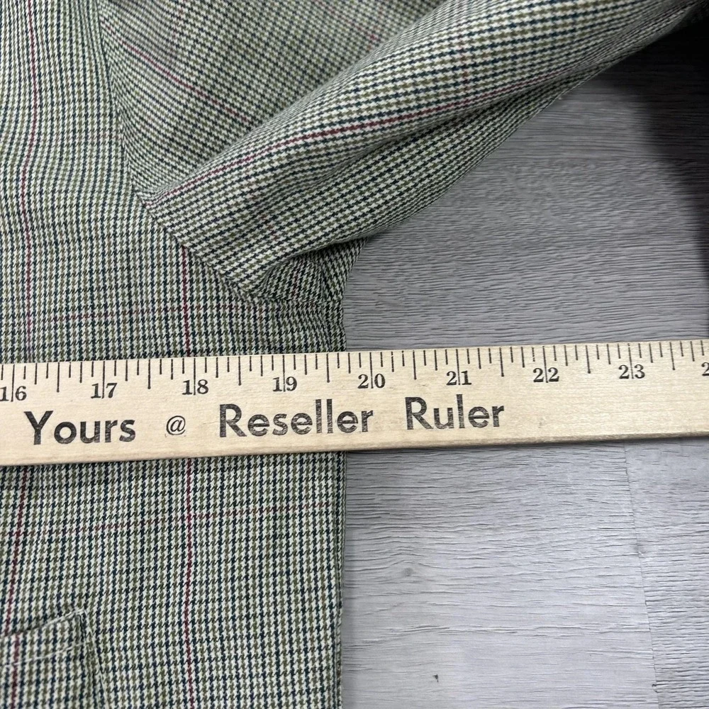 Merc London Jacket Mens Small Green Check Cotton Bomber Full Zip Lined Crown